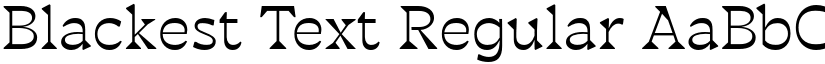 Blackest Text Regular font