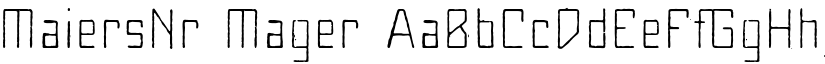MaiersNr8-Mager font