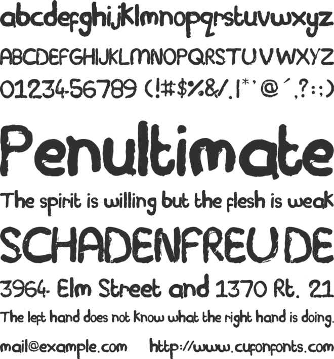 Plasticine font preview