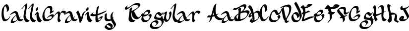 CalliGravity Regular font