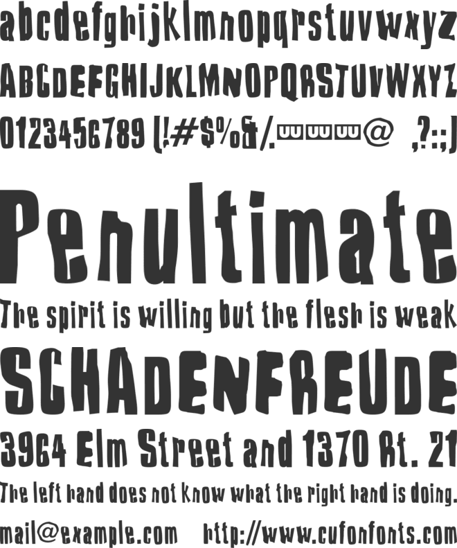 Druillet font preview