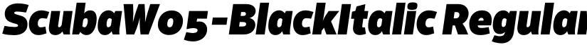 ScubaW05-BlackItalic Regular font