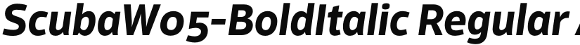 ScubaW05-BoldItalic Regular font