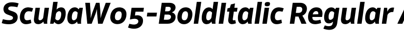 ScubaW05-BoldItalic Regular font