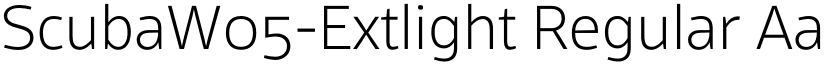 ScubaW05-Extlight Regular font