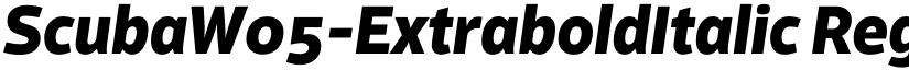 ScubaW05-ExtraboldItalic Regular font