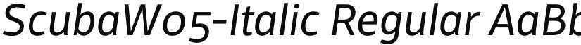 ScubaW05-Italic Regular font