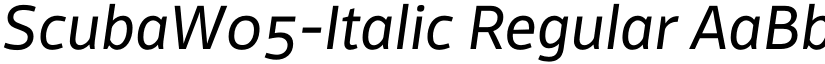 ScubaW05-Italic Regular font