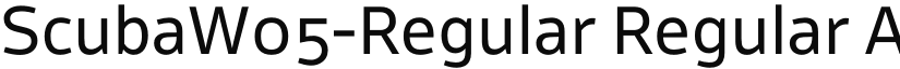 ScubaW05-Regular Regular font