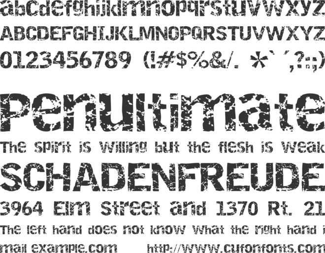 Destroy font preview