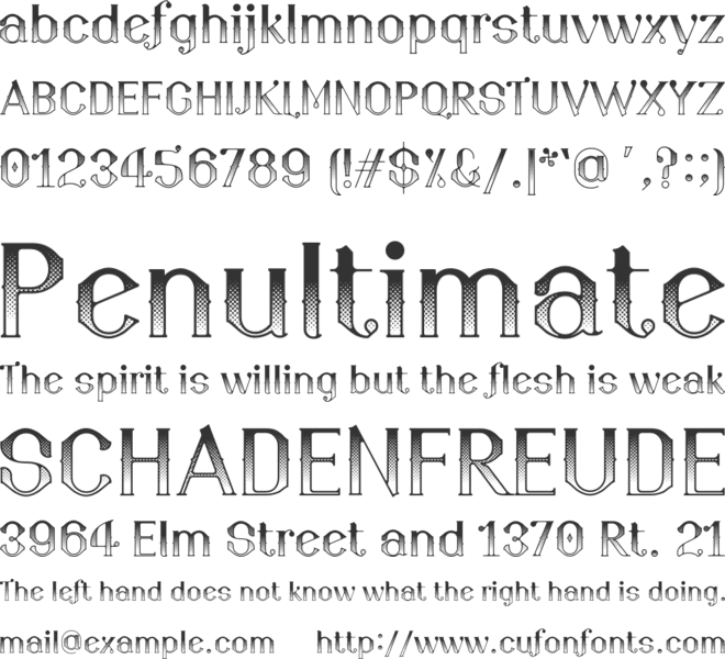 SANSERN font preview