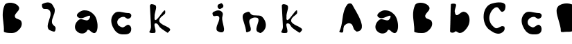 Black ink font