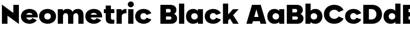 Neometric Black font