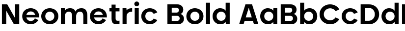 Neometric Bold font