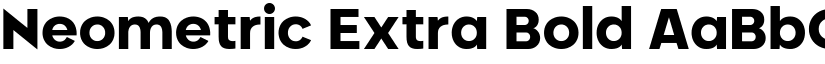 Neometric Extra Bold font