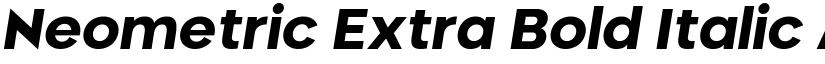 Neometric Extra Bold Italic font