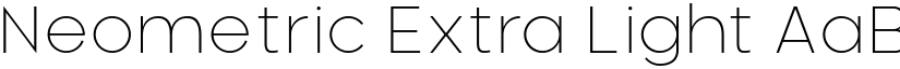 Neometric Extra Light font