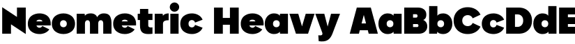 Neometric Heavy font