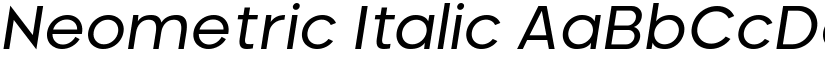 Neometric Italic font