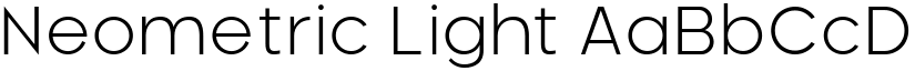 Neometric Light font