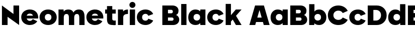 Neometric Black font