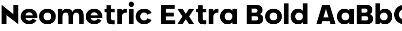 Neometric Extra Bold font
