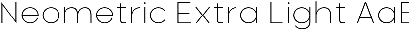 Neometric Extra Light font