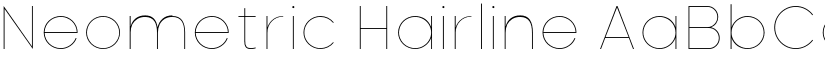 Neometric Hairline font