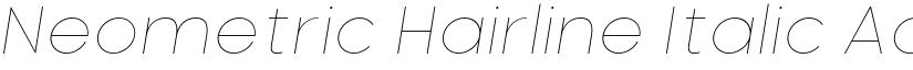 Neometric Hairline Italic font