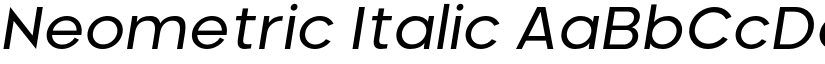 Neometric Italic font