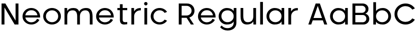 Neometric Regular font