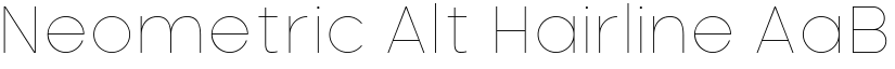 Neometric Alt Hairline font