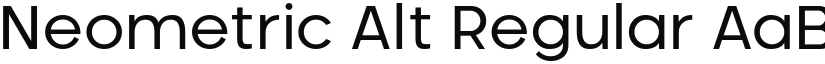Neometric Alt Regular font