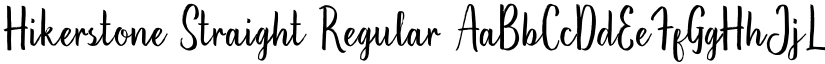 Hikerstone Straight Regular font