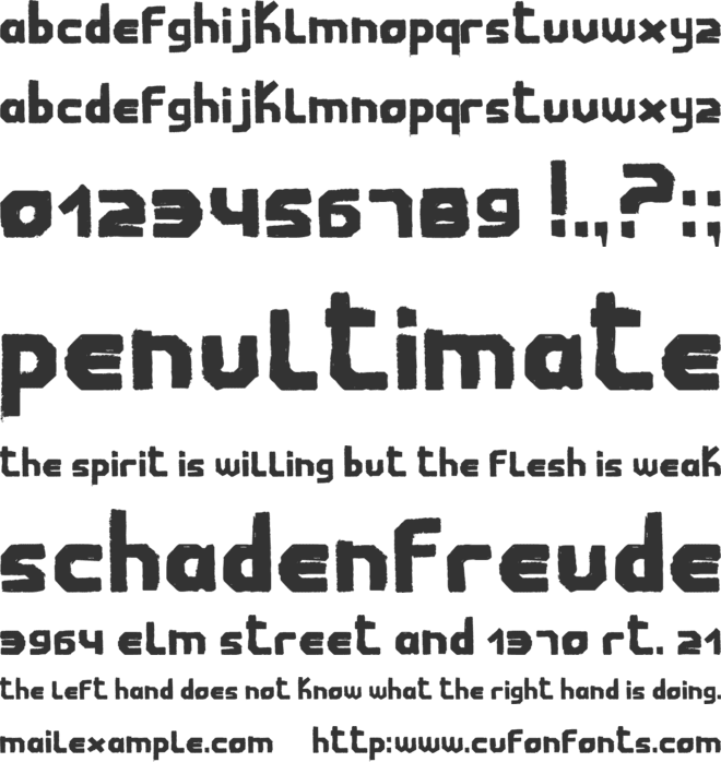 Childwood font preview