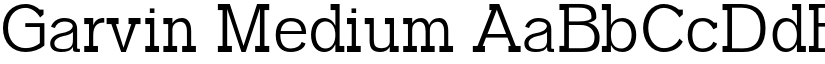 Garvin Medium font