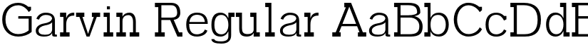 Garvin Regular font