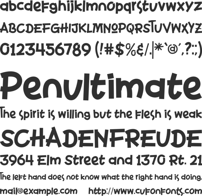 Childwood font preview