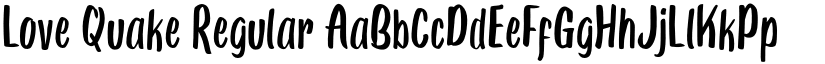 Love Quake Regular font
