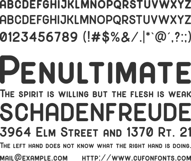 Maretha Sans font preview