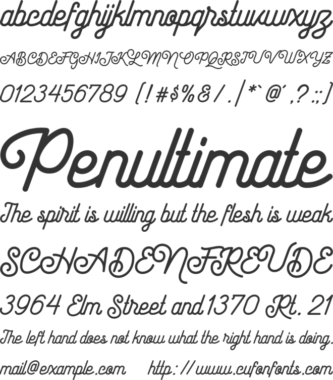 Maretha Script font preview