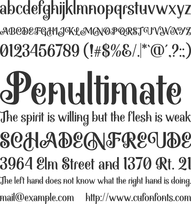 Monabelia font preview