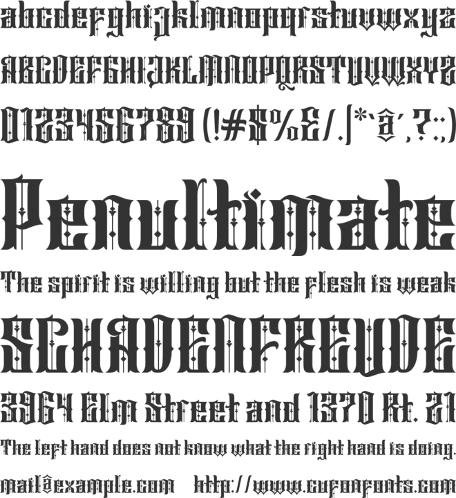 Sirunian font preview