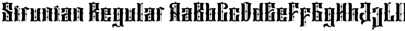 Sirunian Regular font