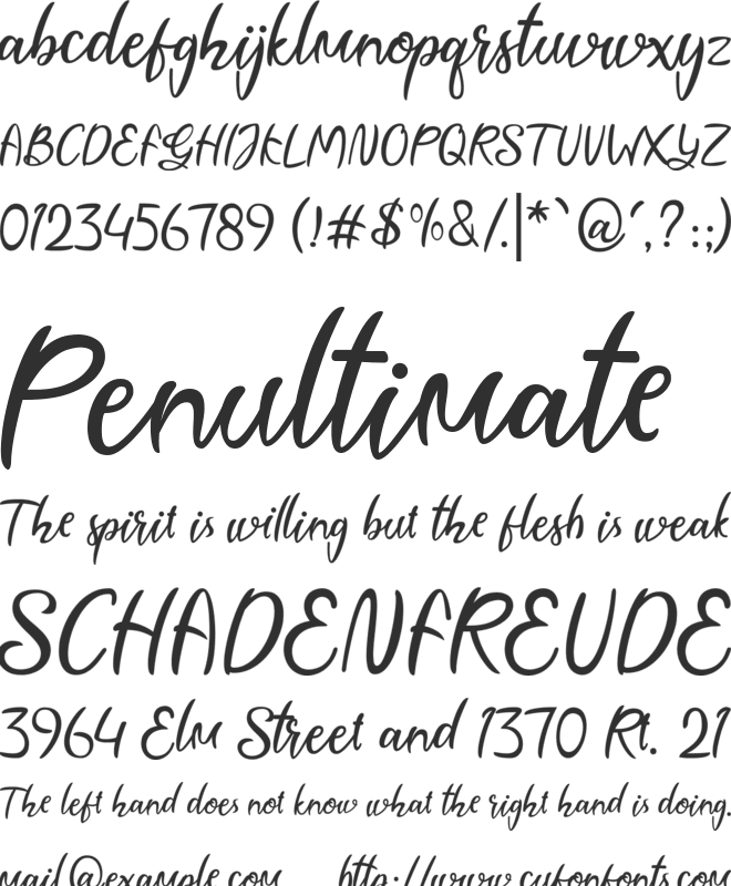 Visually font preview