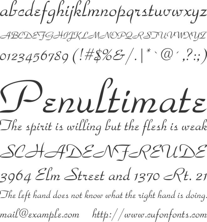 ParkAvenue font preview