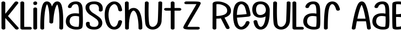 Klimaschutz Regular font