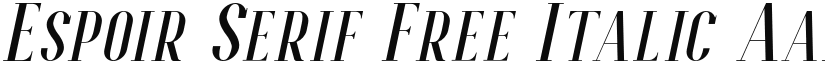 Espoir Serif Free Italic font