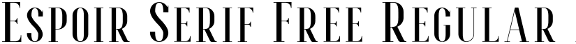 Espoir Serif Free Regular font