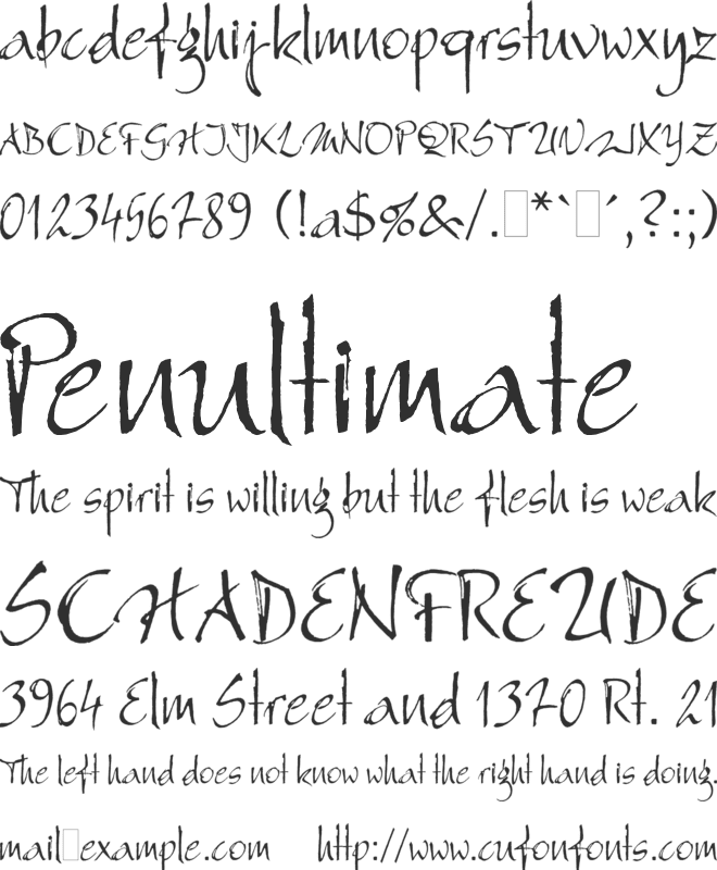 Bergell LET font preview